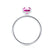 LIVELY - Radiant Pink Sapphire & Diamond 18k Rose Gold Petite Hidden Halo Pavé Shoulder Set Ring Engagement Ring Lily Arkwright