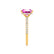 LIVELY - Radiant Pink Sapphire & Diamond 18k Yellow Gold Petite Hidden Halo Pavé Shoulder Set Ring Engagement Ring Lily Arkwright