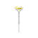 LIVELY - Radiant Yellow Sapphire & Diamond 18k White Gold Petite Hidden Halo Pavé Shoulder Set Ring Engagement Ring Lily Arkwright