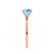 LULU - Elongated Cushion Aqua Spinel 18k Rose Gold Petite Solitaire Ring Engagement Ring Lily Arkwright