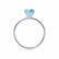 LULU - Elongated Cushion Aqua Spinel 950 Platinum Petite Solitaire Ring Engagement Ring Lily Arkwright
