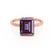 LULU - Emerald Alexandrite 18k Rose Gold Petite Solitaire Engagement Ring Lily Arkwright