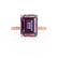 LULU - Emerald Alexandrite 18k Rose Gold Petite Solitaire Engagement Ring Lily Arkwright