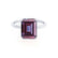 LULU - Emerald Alexandrite 18k White Gold Petite Solitaire Engagement Ring Lily Arkwright