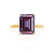 LULU - Emerald Alexandrite 18k Yellow Gold Petite Solitaire Engagement Ring Lily Arkwright