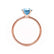 LULU - Emerald Aqua Spinel 18k Rose Gold Petite Solitaire Engagement Ring Lily Arkwright