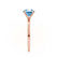 LULU - Emerald Aqua Spinel 18k Rose Gold Petite Solitaire Engagement Ring Lily Arkwright