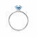 LULU - Emerald Aqua Spinel 18k White Gold Petite Solitaire Engagement Ring Lily Arkwright