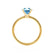 LULU - Emerald Aqua Spinel 18k Yellow Gold Petite Solitaire Engagement Ring Lily Arkwright