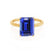 LULU - Emerald Blue Sapphire 18k Yellow Gold Petite Solitaire Engagement Ring Lily Arkwright
