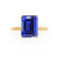 LULU - Emerald Blue Sapphire 18k Yellow Gold Petite Solitaire Engagement Ring Lily Arkwright