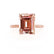 LULU - Emerald Champagne Sapphire 18k Rose Gold Petite Solitaire Engagement Ring Lily Arkwright