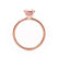 LULU - Emerald Champagne Sapphire 18k Rose Gold Petite Solitaire Engagement Ring Lily Arkwright