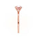LULU - Emerald Champagne Sapphire 18k Rose Gold Petite Solitaire Engagement Ring Lily Arkwright