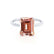 LULU - Emerald Champagne Sapphire Platinum 950 Petite Solitaire Engagement Ring Lily Arkwright