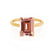 LULU - Emerald Champagne Sapphire 18k Yellow Gold Petite Solitaire Engagement Ring Lily Arkwright
