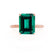 LULU - Emerald 18k Rose Gold Petite Solitaire Engagement Ring Lily Arkwright