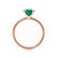 LULU - Emerald 18k Rose Gold Petite Solitaire Engagement Ring Lily Arkwright