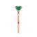 LULU - Emerald 18k Rose Gold Petite Solitaire Engagement Ring Lily Arkwright