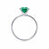 LULU - Emerald 18k White Gold Petite Solitaire Engagement Ring Lily Arkwright