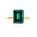 LULU - Emerald 18k Yellow Gold Petite Solitaire Engagement Ring Lily Arkwright