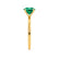 LULU - Emerald 18k Yellow Gold Petite Solitaire Engagement Ring Lily Arkwright