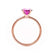 LULU - Emerald Pink Sapphire 18k Rose Gold Petite Solitaire Engagement Ring Lily Arkwright