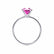 LULU - Emerald Pink Sapphire 18k White Gold Petite Solitaire Engagement Ring Lily Arkwright