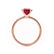 LULU - Emerald Ruby 18k Rose Gold Petite Solitaire Engagement Ring Lily Arkwright