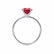 LULU - Emerald Ruby 18k White Gold Petite Solitaire Engagement Ring Lily Arkwright