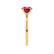 LULU - Emerald Ruby 18k Yellow Gold Petite Solitaire Engagement Ring Lily Arkwright