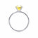 LULU - Emerald Yellow Sapphire Platinum 950 Petite Solitaire Engagement Ring Lily Arkwright