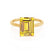 LULU - Emerald Yellow Sapphire 18k Yellow Gold Petite Solitaire Engagement Ring Lily Arkwright