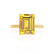 LULU - Emerald Yellow Sapphire 18k Yellow Gold Petite Solitaire Engagement Ring Lily Arkwright