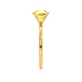 LULU - Emerald Yellow Sapphire 18k Yellow Gold Petite Solitaire Engagement Ring Lily Arkwright