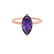 LULU - Marquise Alexandrite 18k Rose Gold Petite Solitaire Ring Engagement Ring Lily Arkwright
