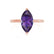 LULU - Marquise Alexandrite 18k Rose Gold Petite Solitaire Ring Engagement Ring Lily Arkwright