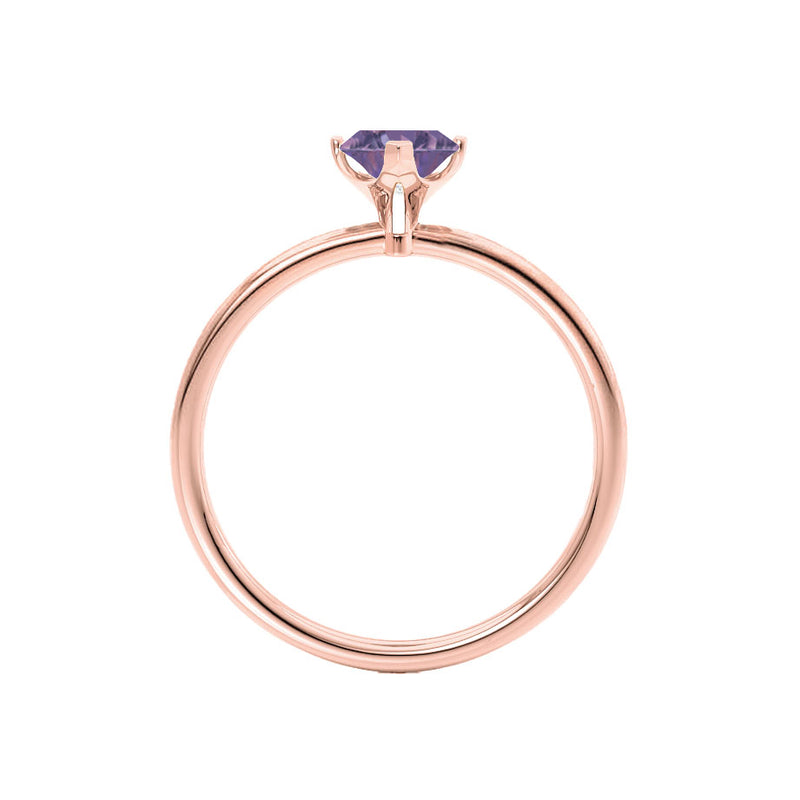LULU - Marquise Alexandrite 18k Rose Gold Petite Solitaire Ring Engagement Ring Lily Arkwright