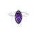 LULU - Marquise Alexandrite 18k White Gold Petite Solitaire Ring Engagement Ring Lily Arkwright