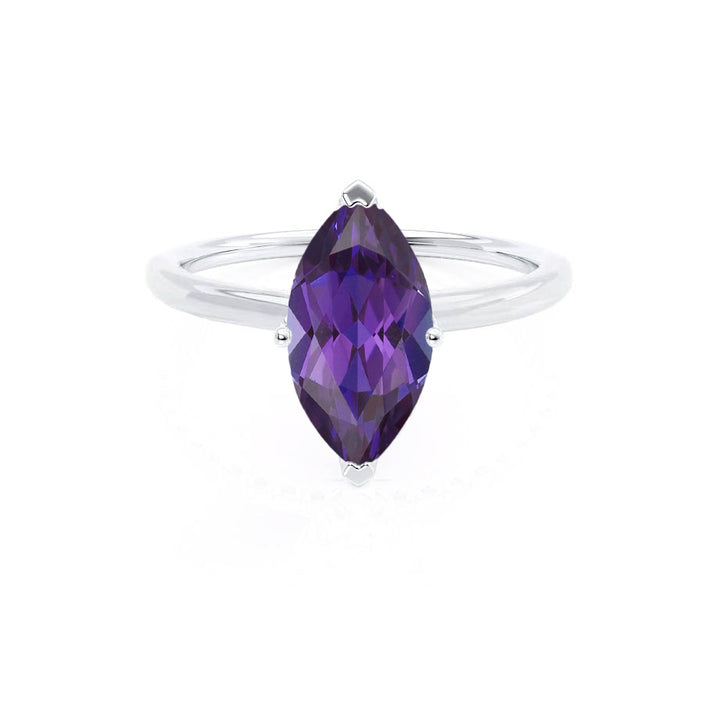LULU - Marquise Alexandrite 950 Platinum Petite Solitaire Ring