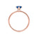 LULU - Marquise Blue Sapphire 18k Rose Gold Petite Solitaire Ring Engagement Ring Lily Arkwright