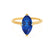 LULU - Marquise Blue Sapphire 18k Yellow Gold Petite Solitaire Ring Engagement Ring Lily Arkwright