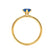 LULU - Marquise Blue Sapphire 18k Yellow Gold Petite Solitaire Ring Engagement Ring Lily Arkwright