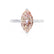 LULU - Marquise Champagne Sapphire 18k White Gold Petite Solitaire Ring Engagement Ring Lily Arkwright