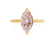 LULU - Marquise Champagne Sapphire 18k Yellow Gold Petite Solitaire Ring Engagement Ring Lily Arkwright