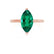 LULU - Marquise Emerald 18k Rose Gold Petite Solitaire Ring Engagement Ring Lily Arkwright