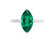 LULU - Marquise Emerald 18k White Gold Petite Solitaire Ring Engagement Ring Lily Arkwright