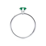 LULU - Marquise Emerald 18k White Gold Petite Solitaire Ring Engagement Ring Lily Arkwright