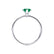LULU - Marquise Emerald 18k White Gold Petite Solitaire Ring Engagement Ring Lily Arkwright