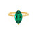 LULU - Marquise Emerald 18k Yellow Gold Petite Solitaire Ring Engagement Ring Lily Arkwright